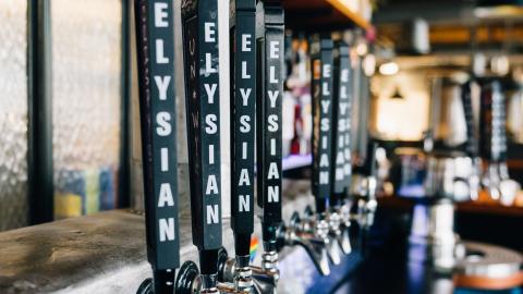 lineup of Elysian taps