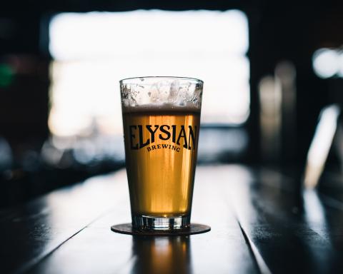 Elysian Beer stock image